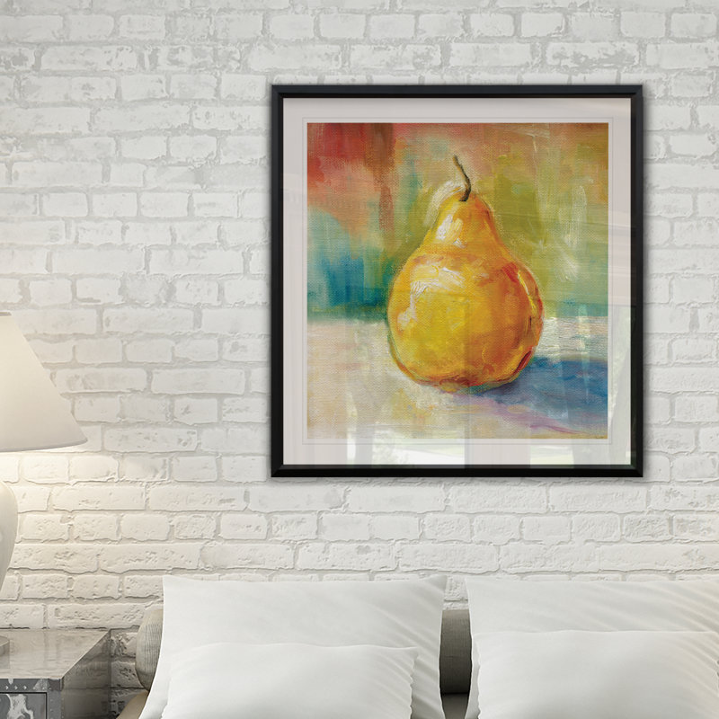 Poire fraîche - reproduction de cadre photo, H 26,5 po x l 26,5 po x P 1,5 po