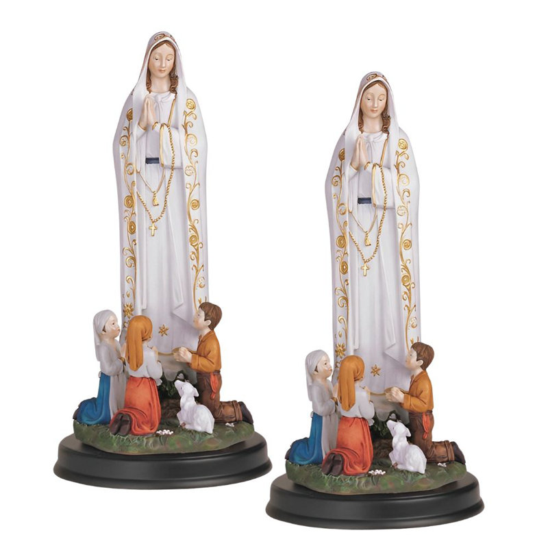 "Ensemble de 2 pièces" ICE ARMOUR 12 "H Notre Dame de Fatima Statue Notre Dame du Saint Rosaire de Fatima