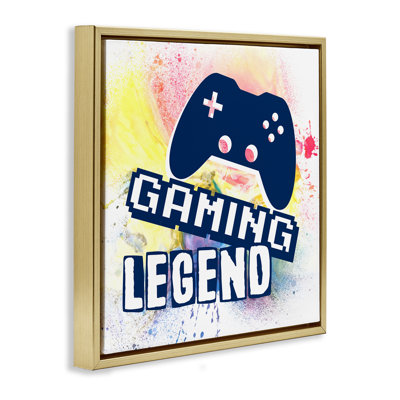 Gaming Legend Modern Splatter Floating Frame, design by Marcus Prime
