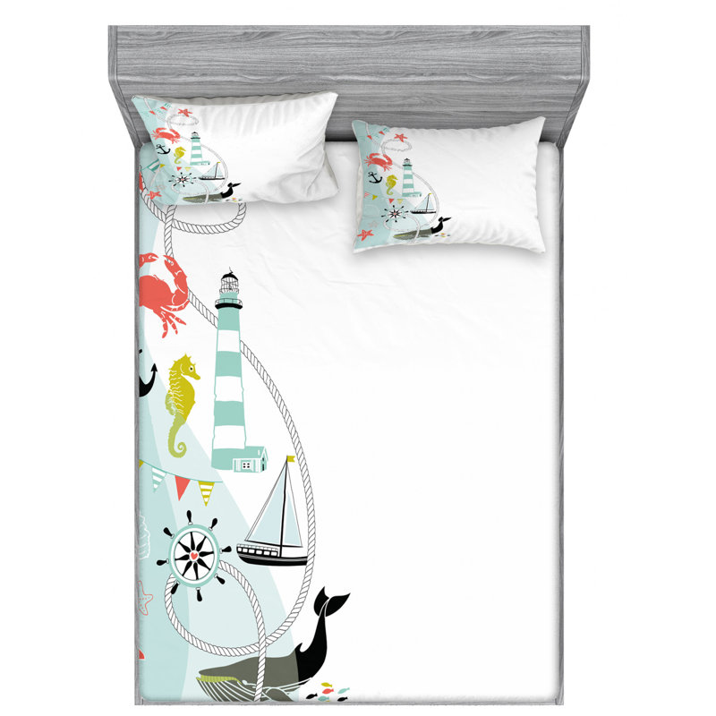 Microfiber Sheet Set, Queen Sheet Set with Fitted Sheet