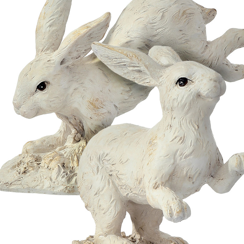 Lapin sautant en résine 5 po