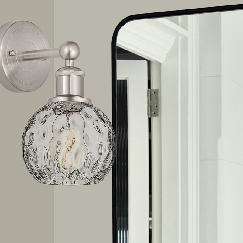 Applique murale à bras en acier 1 lumière Millington, Nickel satiné brossé