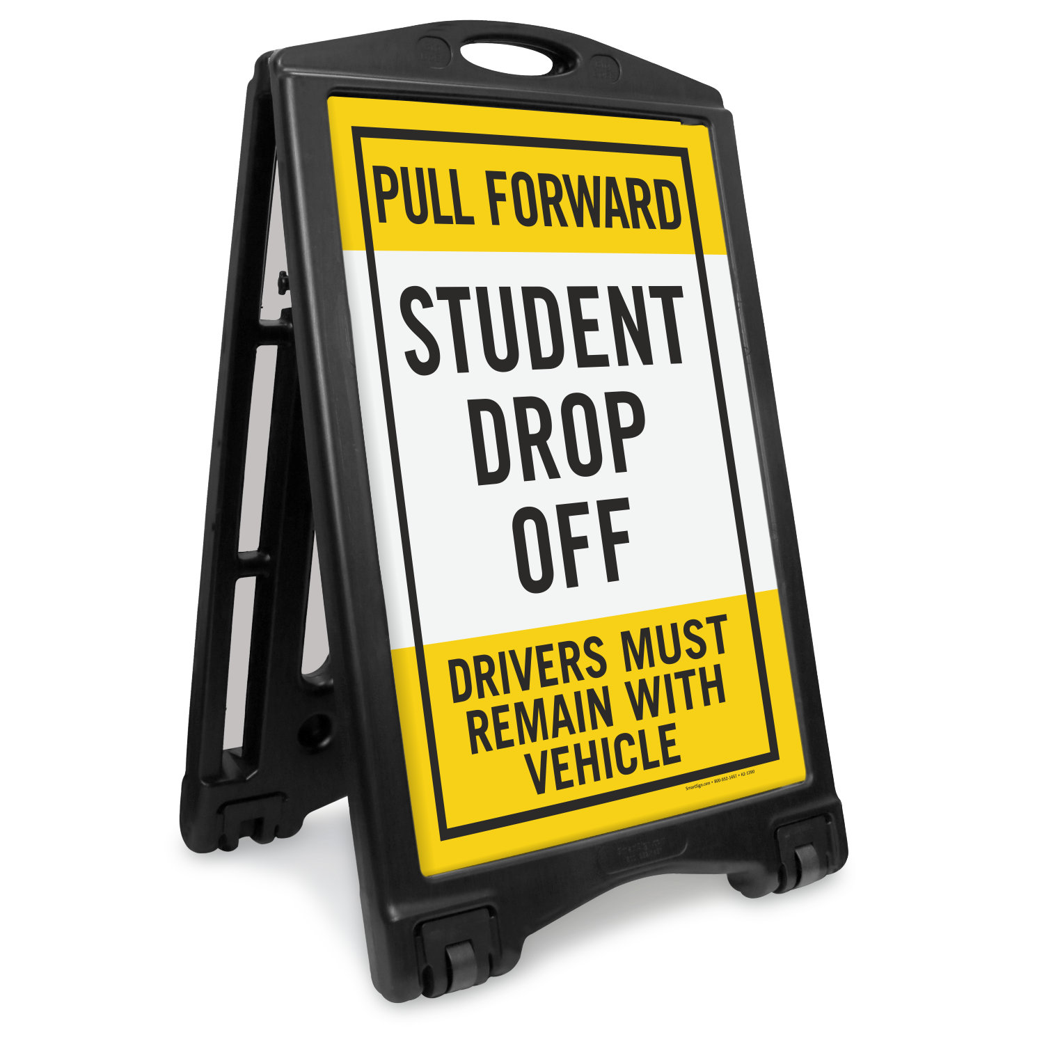 Student Drop-Off Pick-Up Begins Portable Sidewalk Sign
