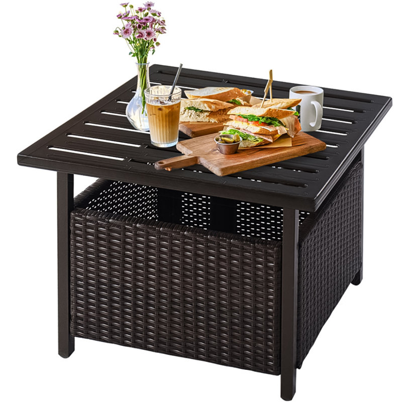 Table d'appoint en acier pour terrasse Bertina