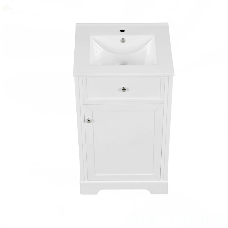 Meuble-lavabo de 20 po avec lavabo, Blanc