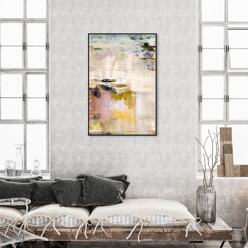 «Summer Layers» par Oliver Gal Print, H 46 po x l 31 po, Impression encadrée, Noir