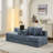 Boneless Comfy Convertible Folding Mattress Couch, Floor Sofa Bed, Chenille Floor Sofa With Armrest, Floor Sofa Lounge Couch For Living Room Bedroom Lounge Studio-Blue-218195547