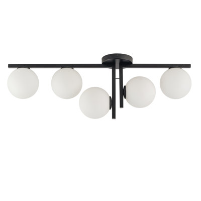 Glass Semi Flush Mount