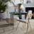 Rider Glass Brass Writing Desk