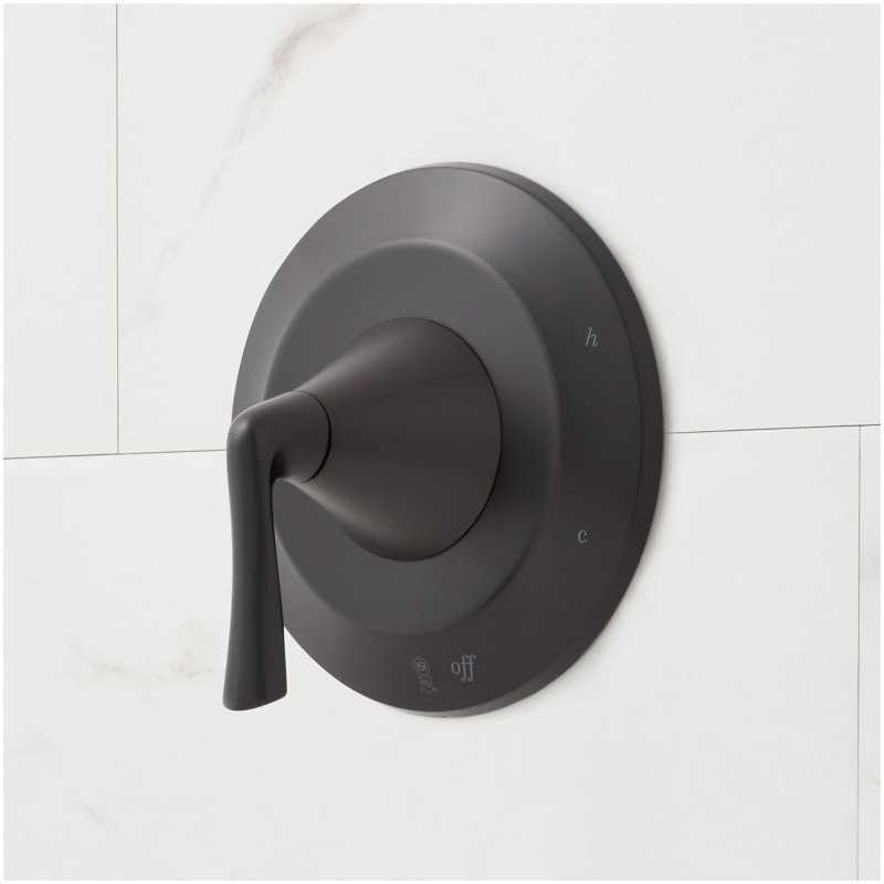 Provincetown Pressure Balance Shower System with Slide Bar and Hand Shower - Matte Black, Matte Black