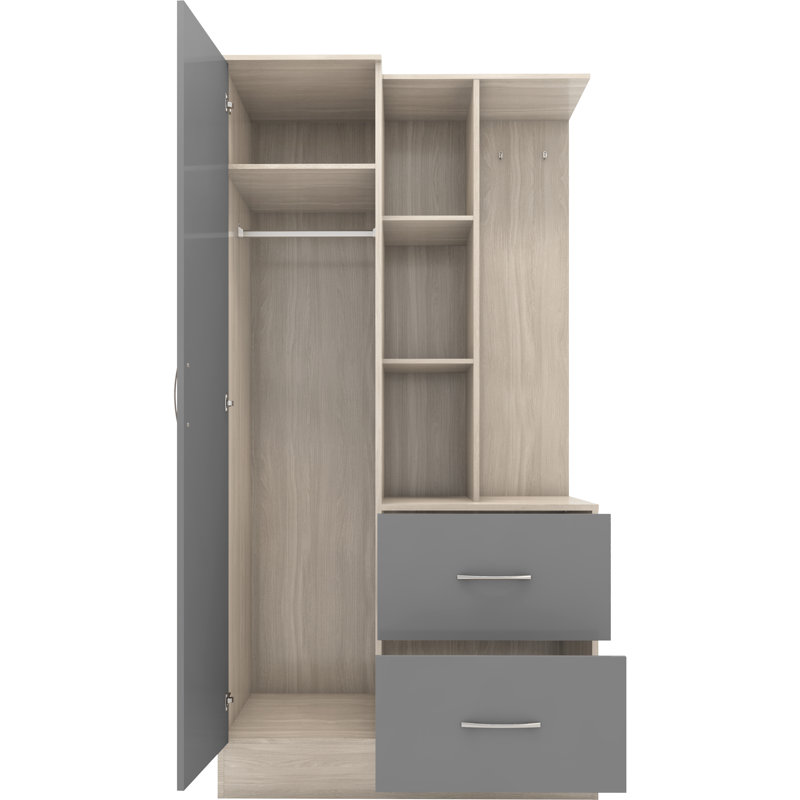Cascio Wardrobe, Grey Gloss