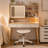 Modern Acrylic Adjustable Height Swivel Vanity Chair-2102782698