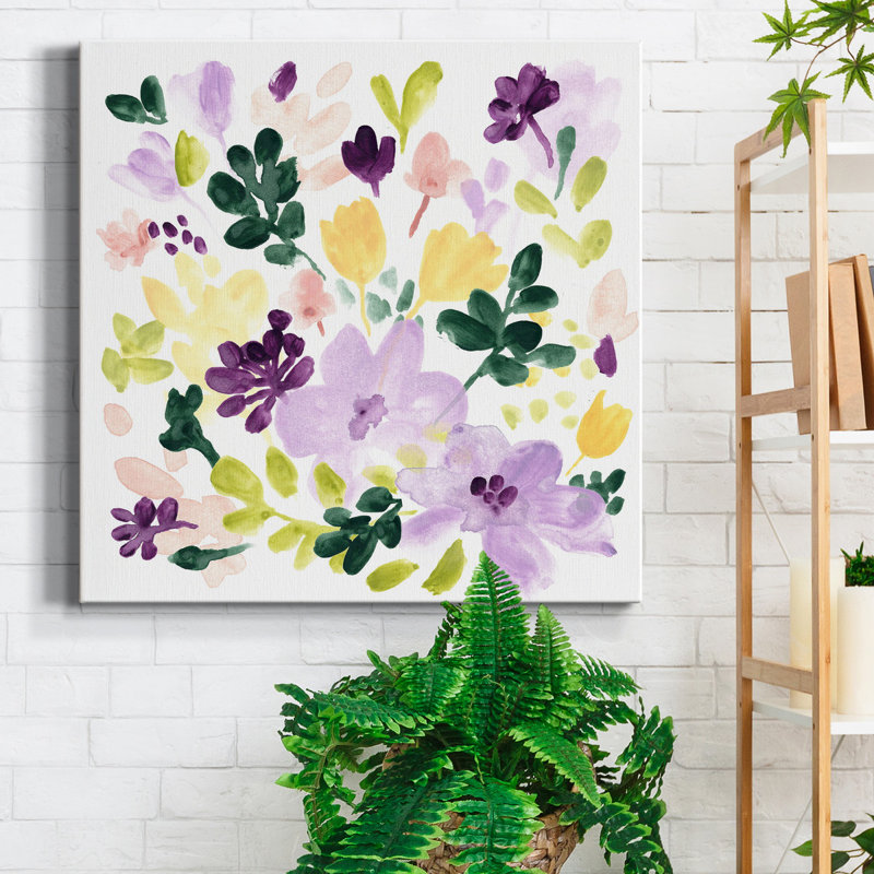 Lavender Meadow I - Wrapped Canvas Print, 16" H x 16" W x 1" D
