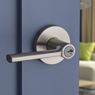 Lisbon Keyed Door Lever with Round Rosette and SmartKey®