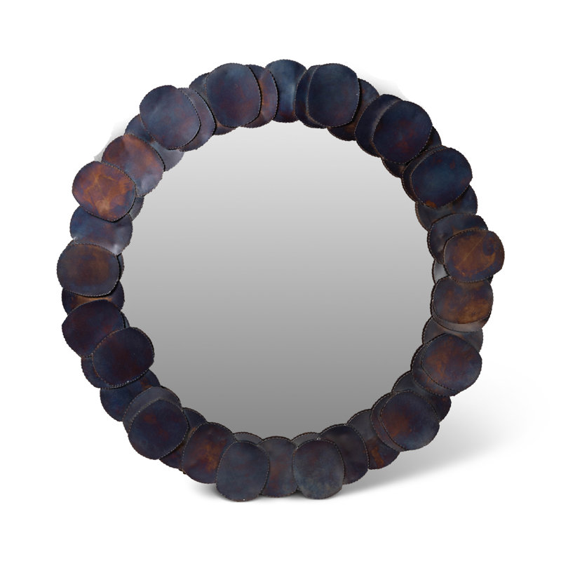 Miroir mural Jonica, Gris antique, 43 po x 43 po