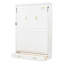 Lit escamotable double avec 2 tiroirs, beige
