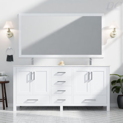 Meuble-lavabo double 72 po X P 22 po D