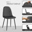 Grey Velvet Dining Chairs Upholstered seat-849065687