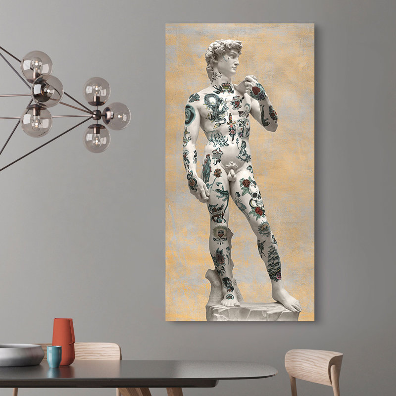 Stattoo I – David by Steven Hill - Wrapped Canvas Print, 50cm H x 100cm W x 4cm D