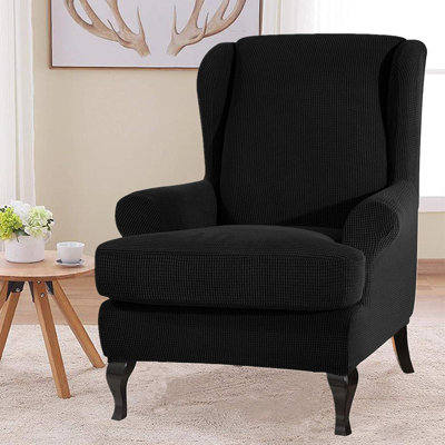 Box Cushion Wingback Slipcover