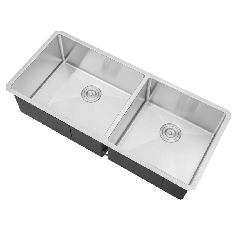 CozyBlock 42'' L Double Bowl Stainless Steel Kitchen Sink