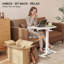 Bureau pliable assis-debout à roulettes avec hauteur réglable, plateau inclinable et roulettes dissimulées