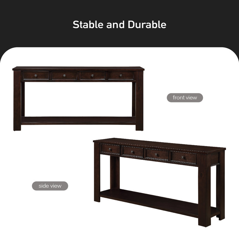 Keirstyn 63'' Console Table, Espresso