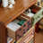 Retro Nut-Brown Solid Wood Accent Cabinet