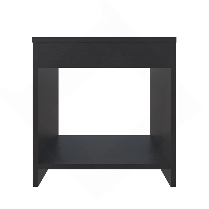 Wenge Nightstand with Open Storage