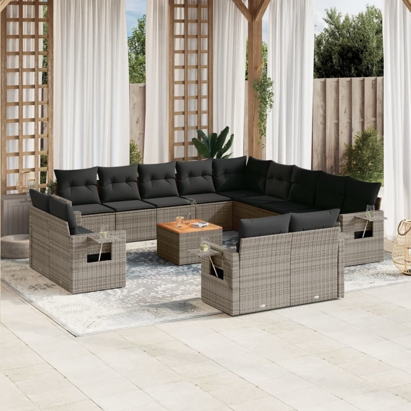  Garden Sofa Set Gray, Dark Gray