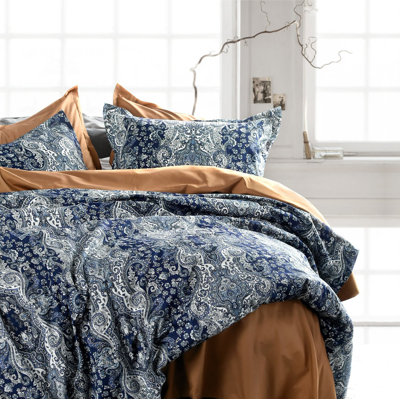 Egyptian-Quality Cotton Sateen Damask Duvet Cover