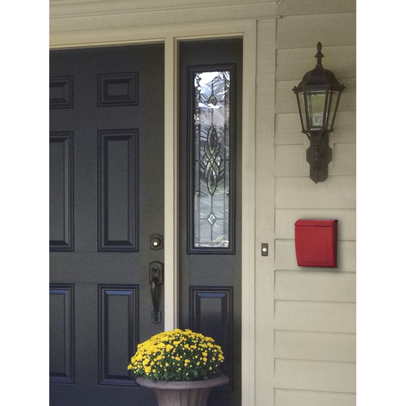Marina Wall Mount Mailbox Red, Red