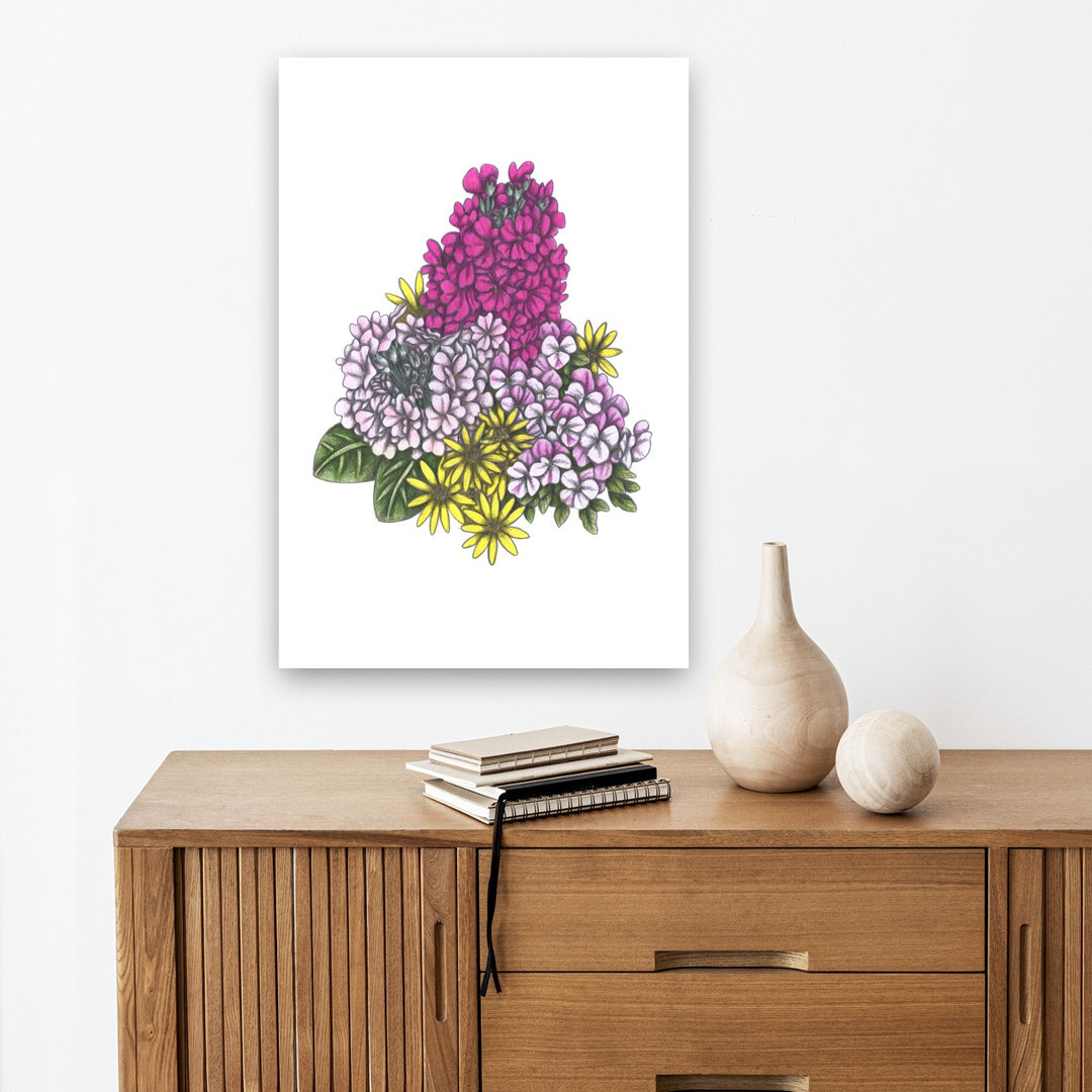 Vibrant Floral Bouquet Colorful Delicate Vibrant Flower Nature Wall Art Print