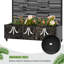 Boîte à fleurs en métal avec treillis et roues Treytin -1485041013-1508463485-1501536942