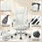 Executive Office Chair with Retractable Footrest, Adjustable Headrest, Padded Arms, Easy Assembly, White-44593285