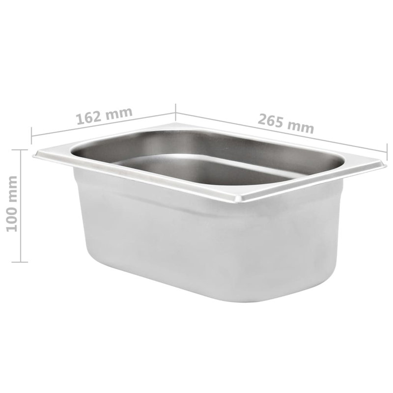 Stainless Steel Pan, 10cm H x 26.5cm W x 16.2cm D