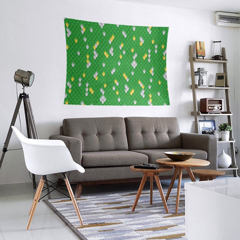 Tapisserie murale balances de serpent, H 27,5 po x l 37,5 po, Vert