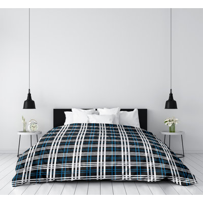 Polyester Plaid Duvet Cover