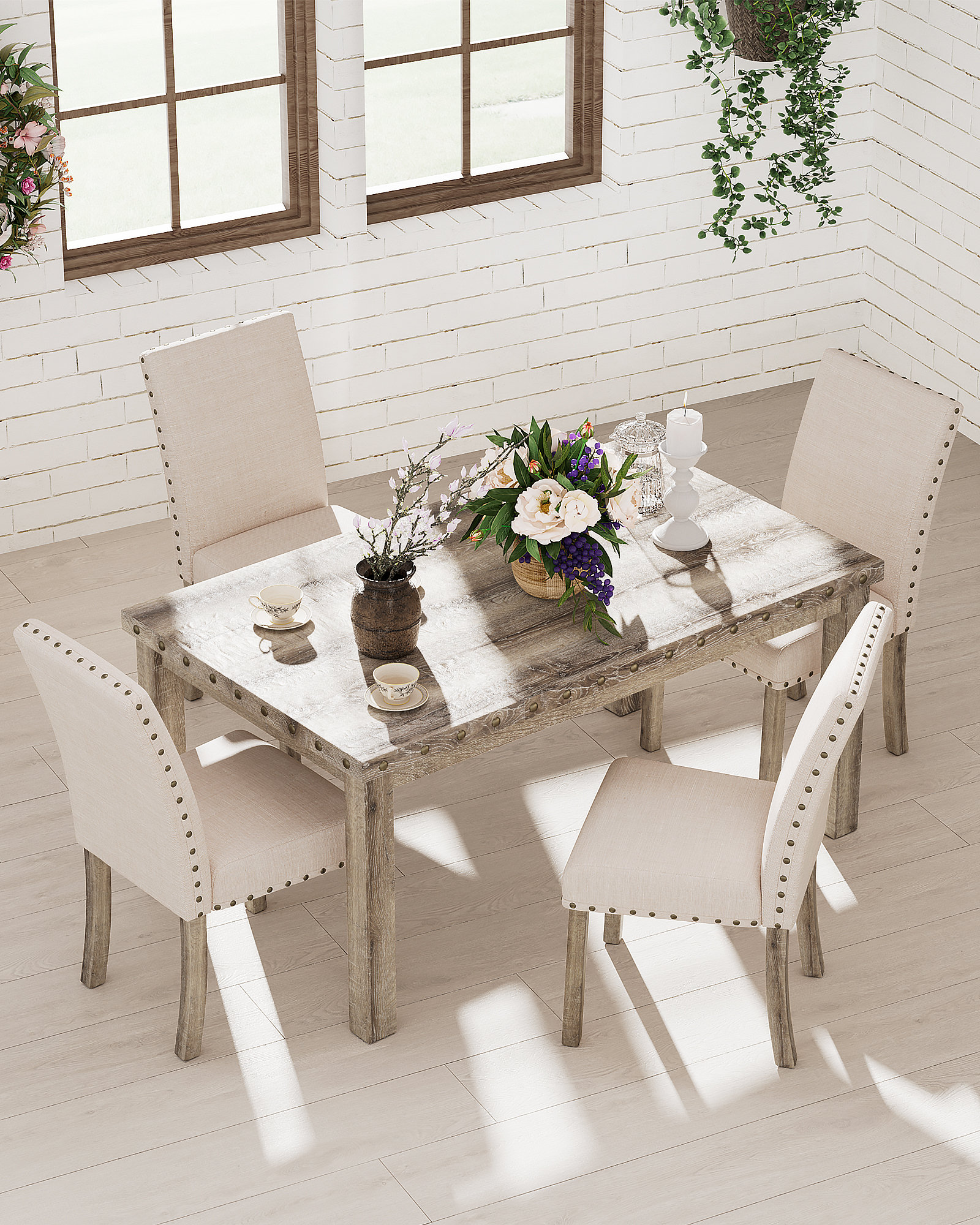 August Grove® Duchamps 5 - Piece Dining Set &amp; Reviews | Wayfair