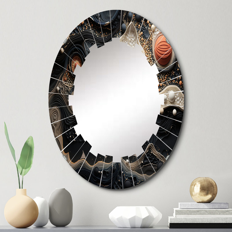 Idalena - Miroir mural moderne ovale, 30 po x 20 po