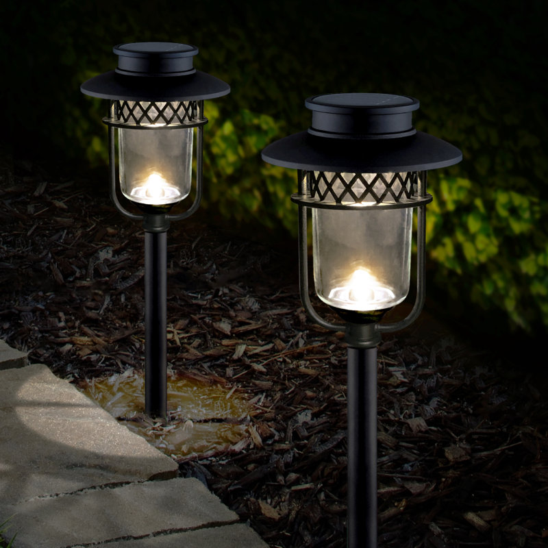 Black Low Voltage Solar Powered Integrated LED Pathway Light Pack