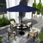 Parasol en aluminium 9 pi avec parasol 9 pi-1253106311