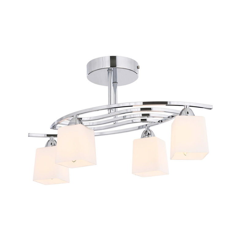 Gladding Semi Flush Mount, White