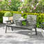 Outsunny Garden Loveseat 2 Seater Wooden Garden Bench Grey