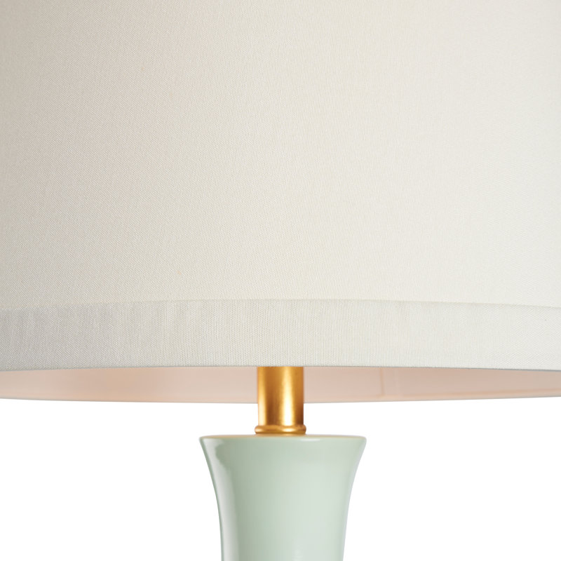 Lampe de table 27 po Heritage, Glacis Gardenia blanc