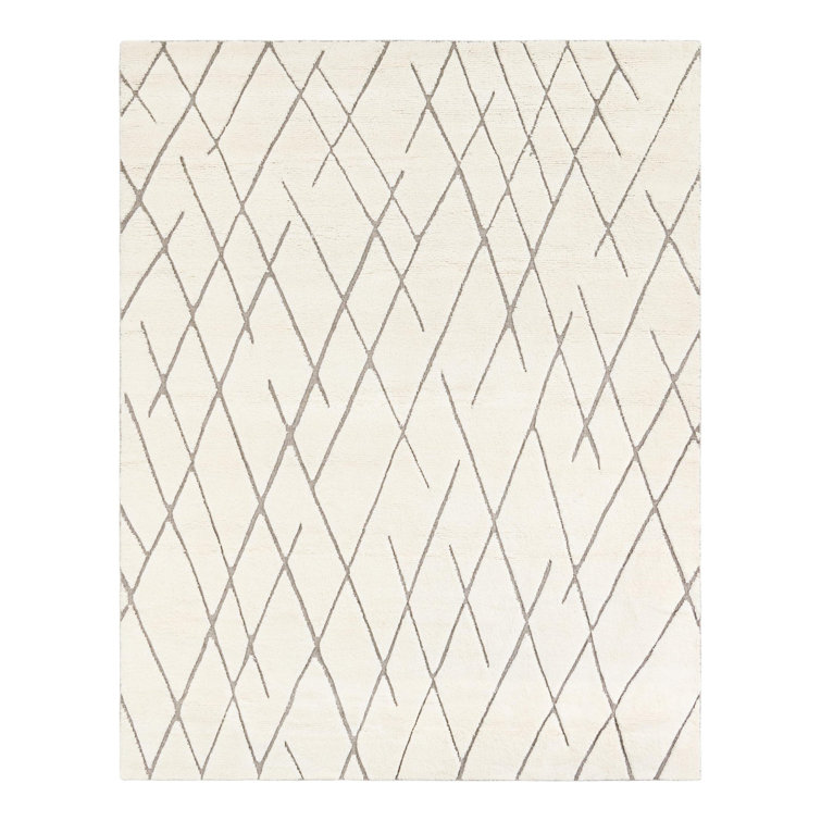 Tureka Hand-Knotted Wool Geometric Area Rug 
