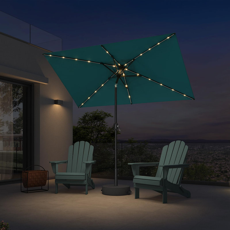 Parasol de table rectangulaire 5 'x 8', Bleu