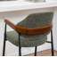 Tabouret de comptoir rembourré avec accoudoirs Devane-123161723
