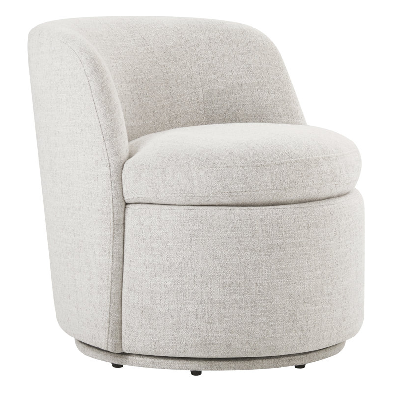 Fauteuil demi-tonneau pivotant Carmelo Estes, Nathan Performance Tweed de blé