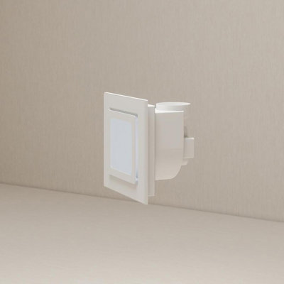 Bathroom Exhaust Fan With Led Light Square Quiet Modern Ceiling Fan Suitable For Shower / Toilet / Office